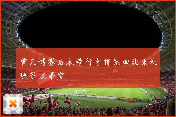 曾凡博赛后未带行李将先回北京处理签证事宜
